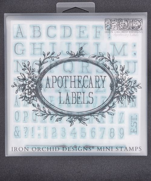 APOTHOCARY IOD STAMP SET OF 4 SHEETS (6″X6″ EACH)