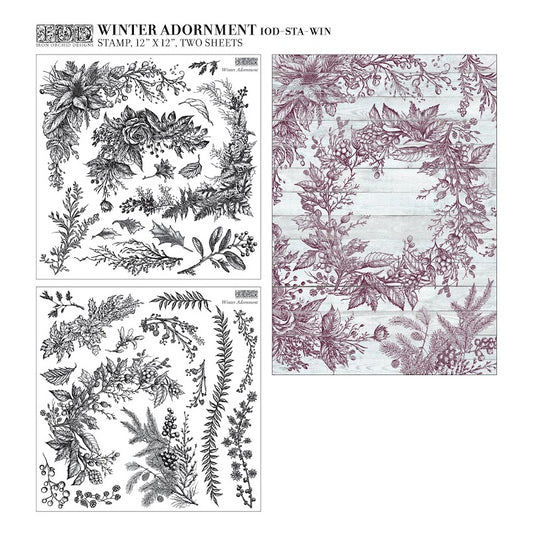 IOD STAMP WINTER ADORNMENT IOD STAMP DOUBLE SHEET (12″X12″) *LIMITED EDITION*