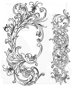 Tim Holtz Cling Stamps 7"X8.5"----FABULOUS FLOURISHES