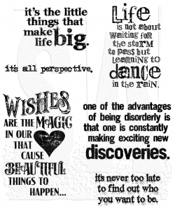 Tim Holtz Cling Stamps 7"X8.5"---GOOD THOUGHTS CMS085