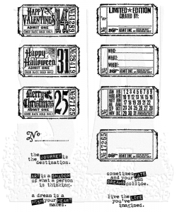 Tim Holtz Cling Stamps 7"X8.5"---ODDS AND ENDS CMS100