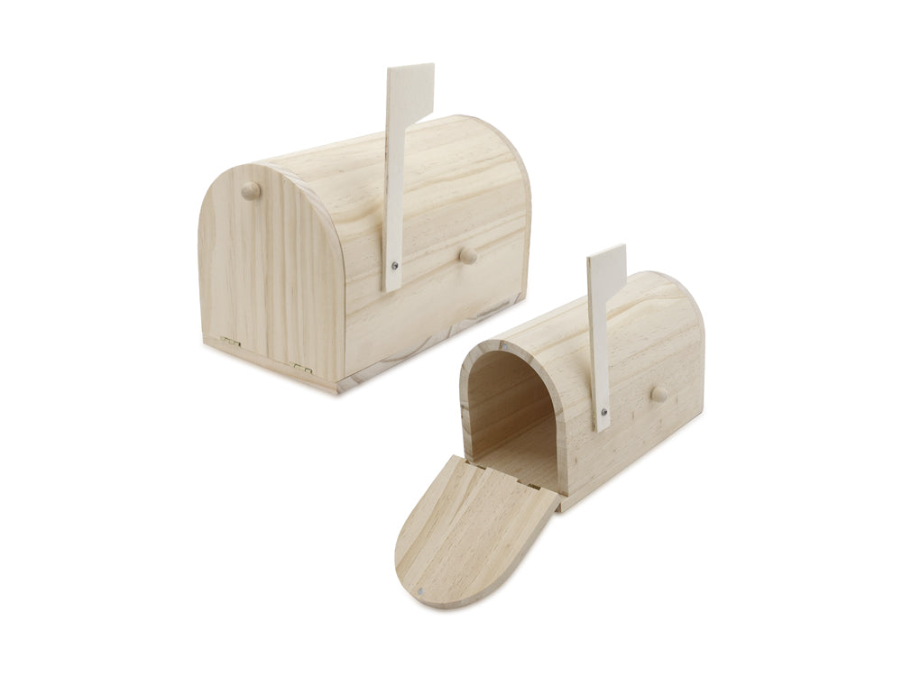Wood Craft: 7.4"x4.2" & 8.7"x5.3" DIY Mailbox