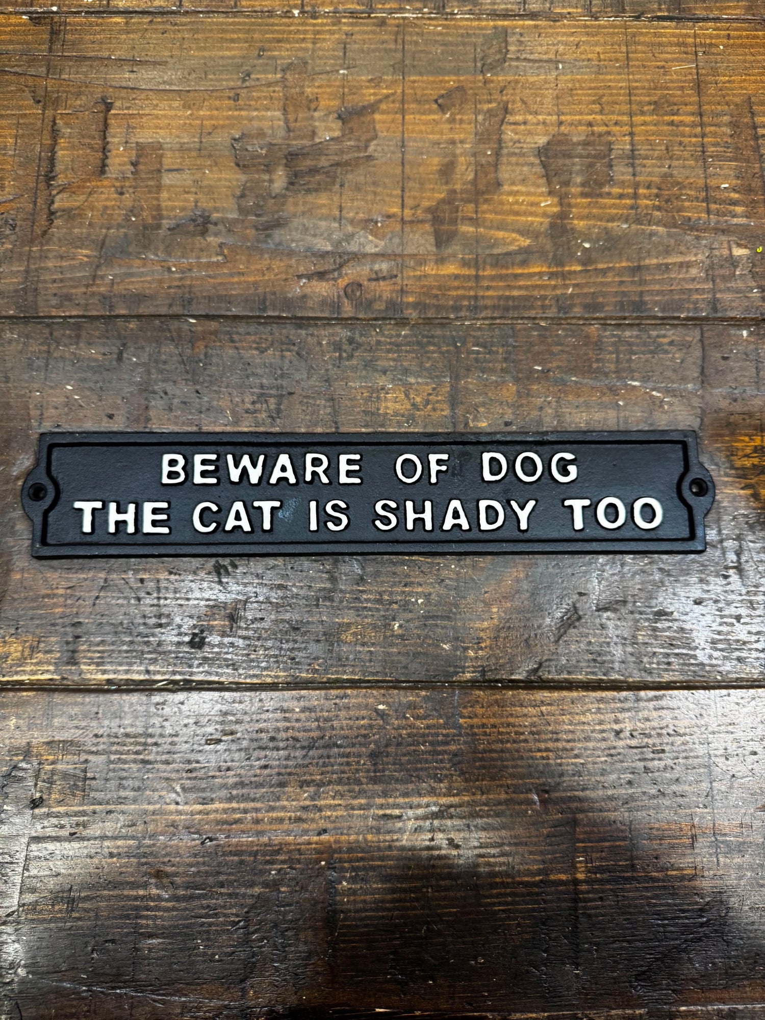BEWARE OF DOG-CAST IRON SIGN