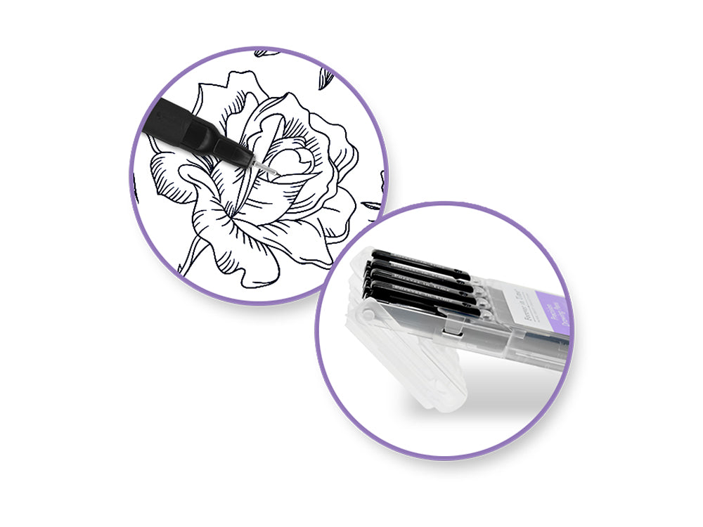 Black Ink Precision Drawing Pen Value Case 4pc Asst