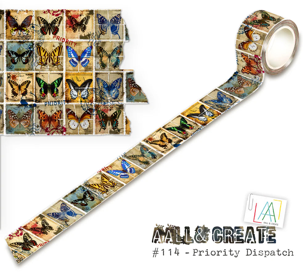 AALL & CREATE #114 - 25mm x 10m Washi Tape - Priority Dispatch (Layer-It-Up!)