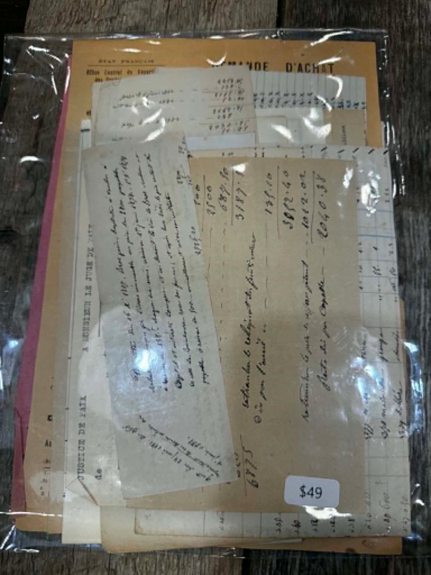 Antique French document Bundles in assortments of 30 pieces