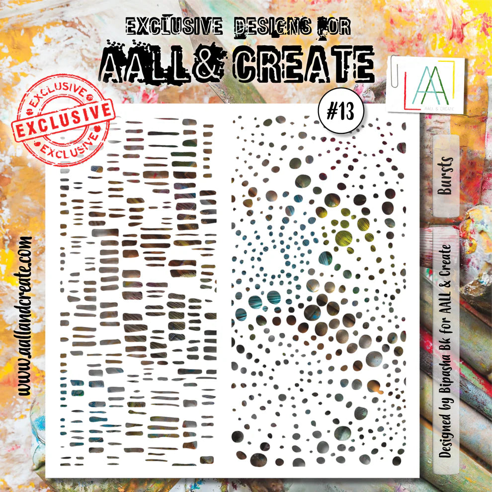 AALL & CREATE #13 - 6"x6" Stencil - Bursts