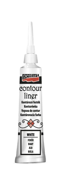 Pentart Contour liner 20 ml WHITE