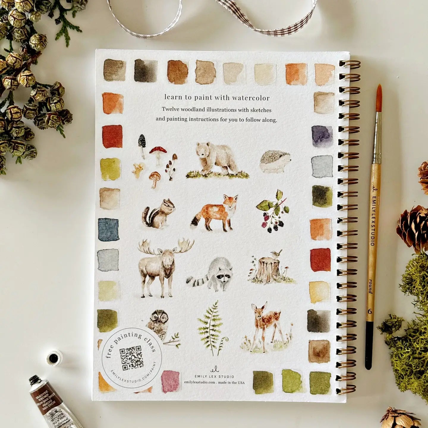 Emily Lex Water Colour Books-WOODLAND
