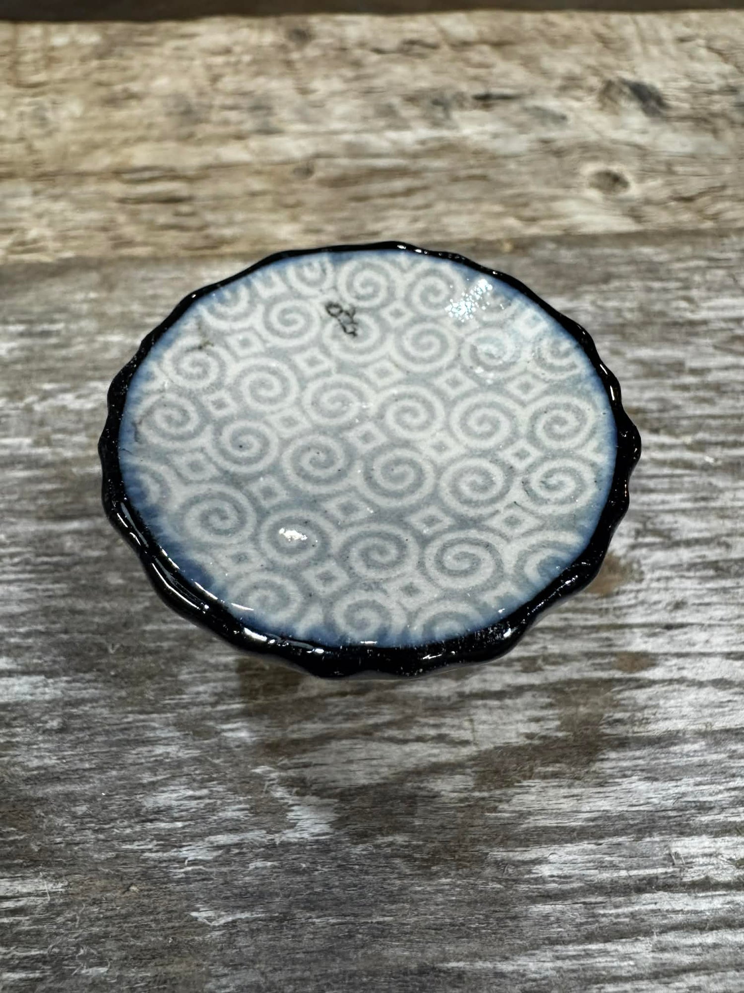 KNOB CERAMIC CHINA BLUE