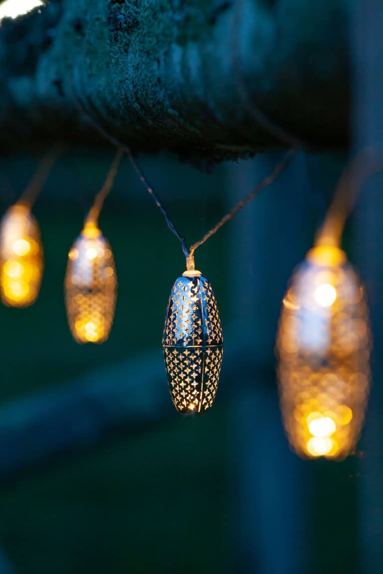 Marrakesh Metal Solar String Light - Silver Star