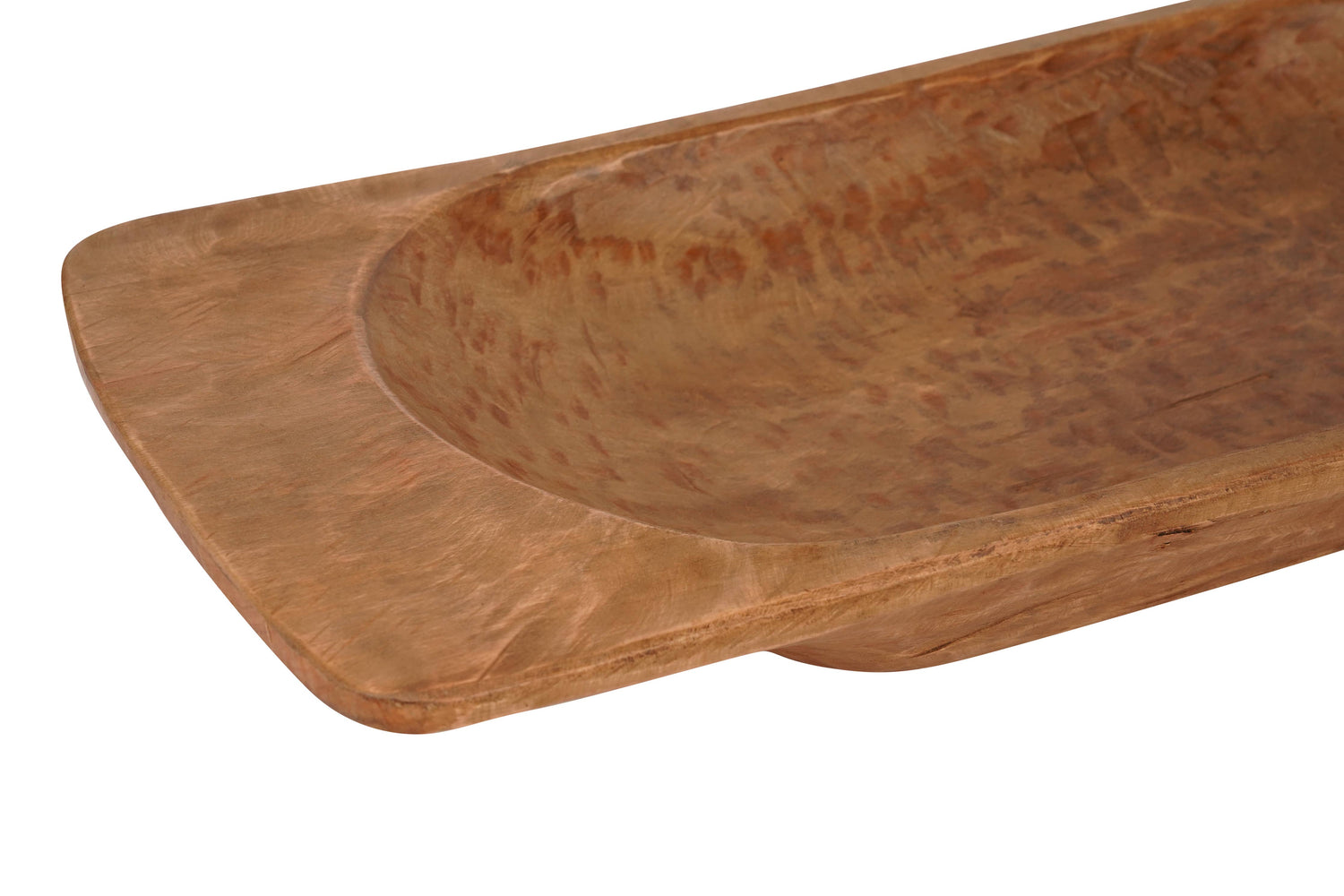 Eurostyle Deep Rustic Dough Bowl-Carved-12x26 inches-Waxed