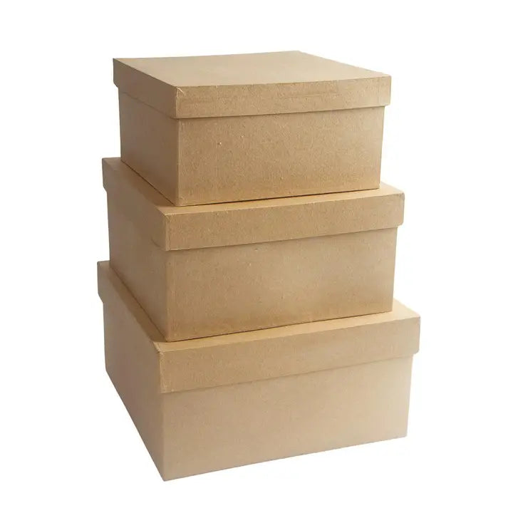 Square Paper Mache Box Sets