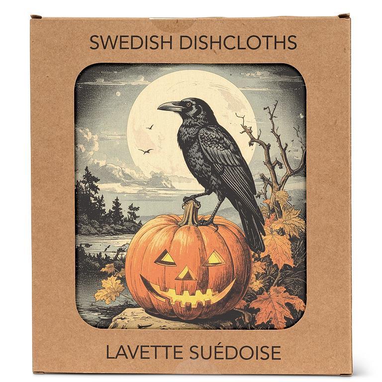 Pumpkin & Crow Dishcloth