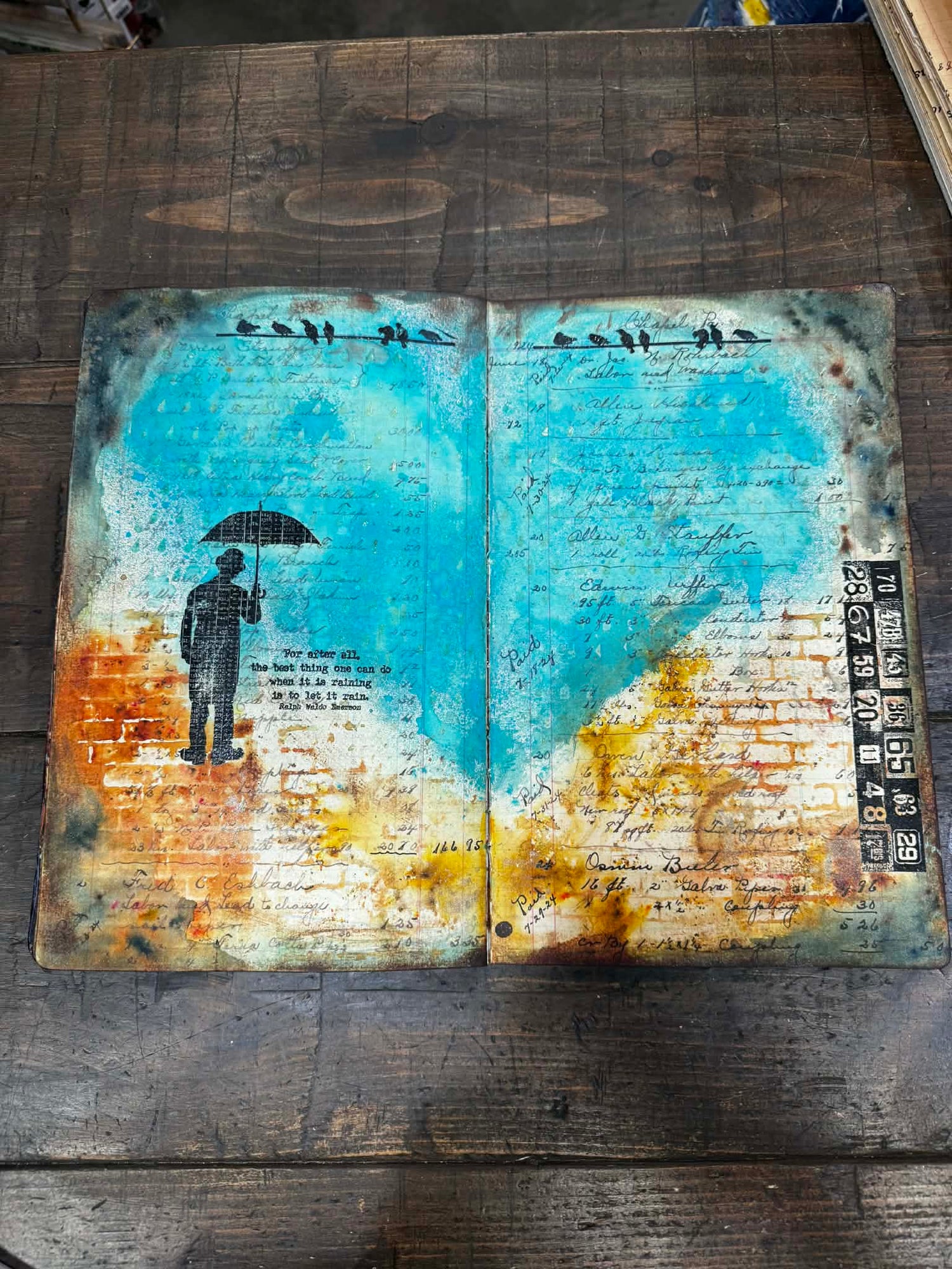Workshop-Ledger Journal Mixed Media --April 26 @ 11AM (Read details in description)