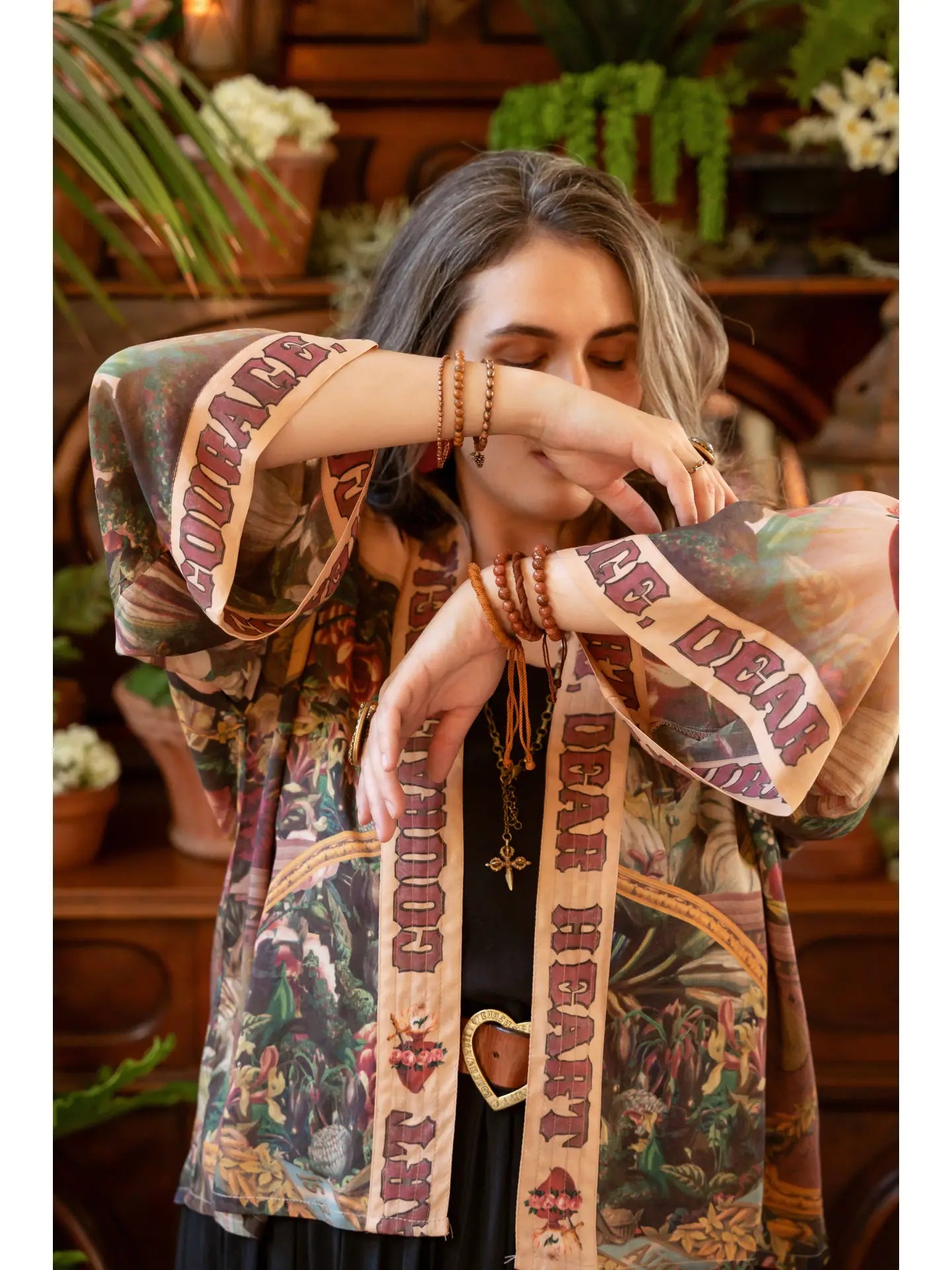 Courage Dear Heart Pixie Duster Cropped Kimono from Market of Stars