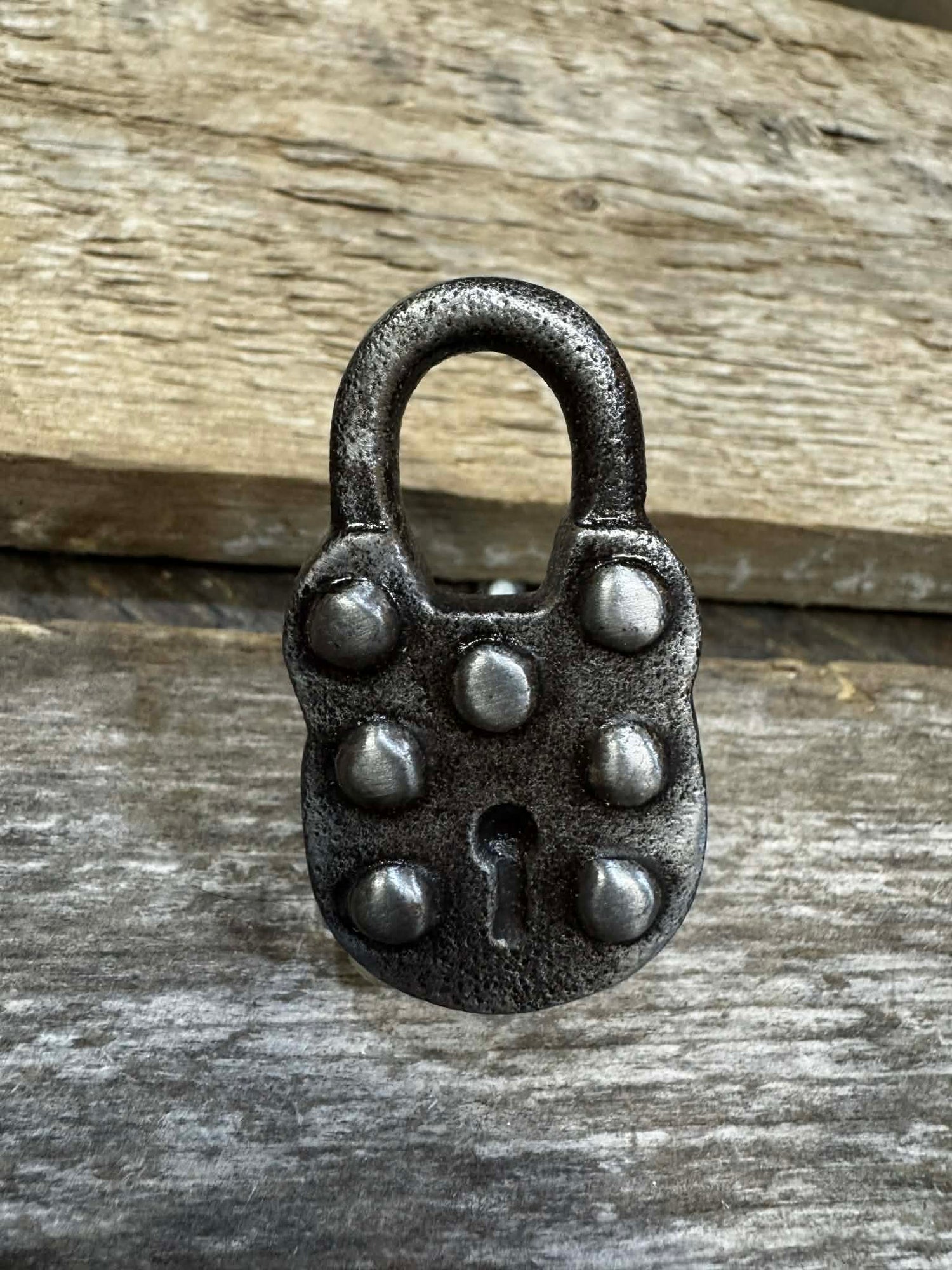 KNOB IRON LOCK-BURNISHED SILVER