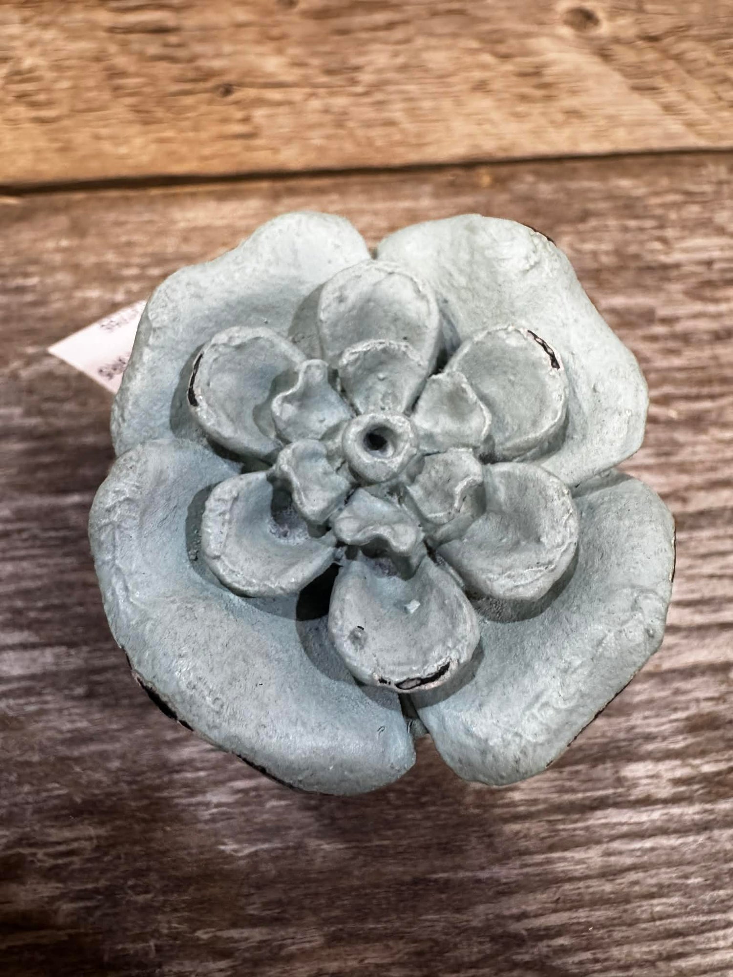 KNOB RESIN FLOWER LIGHT GREEN