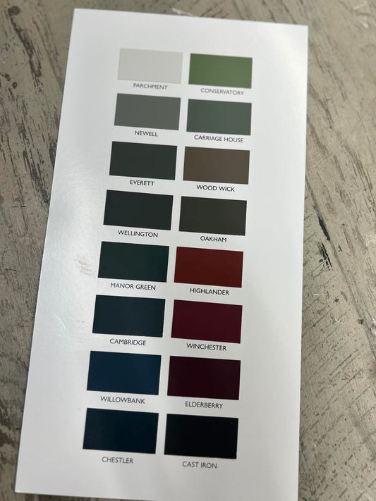 COLOUR CARD INSERT ONLY OF THE LAST 16 NEWCOLOURS-TRUE TO COLOUR CHART---ALL COLOURS 2023