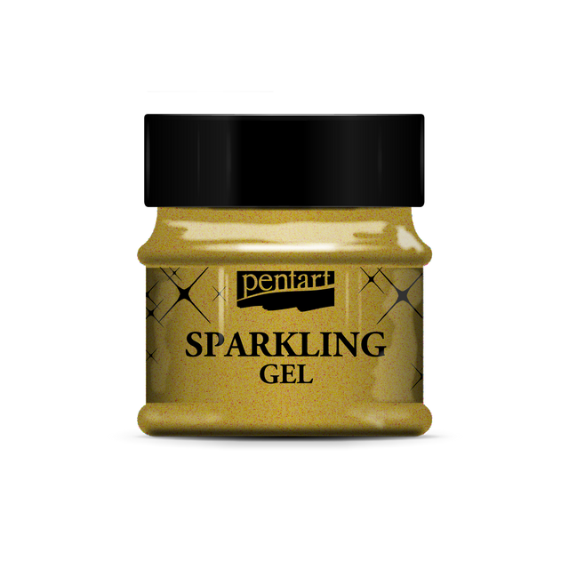 Sparkling gel 50 ml TRANSPARENT gold