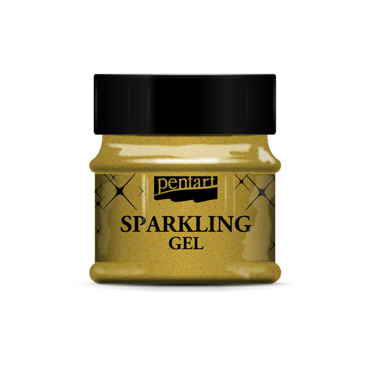 Sparkling gel 50 ml TRANSPARENT gold