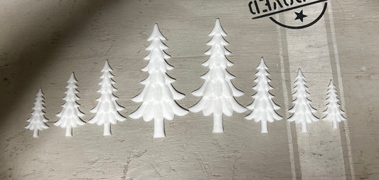 IOD DECOR MOULDS -Set of Resin Trees from Boughs of Holly