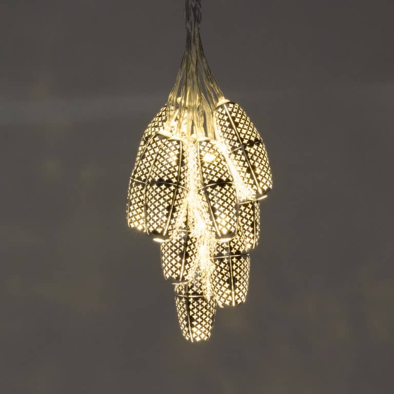 Marrakesh Metal Solar String Light - Silver Star