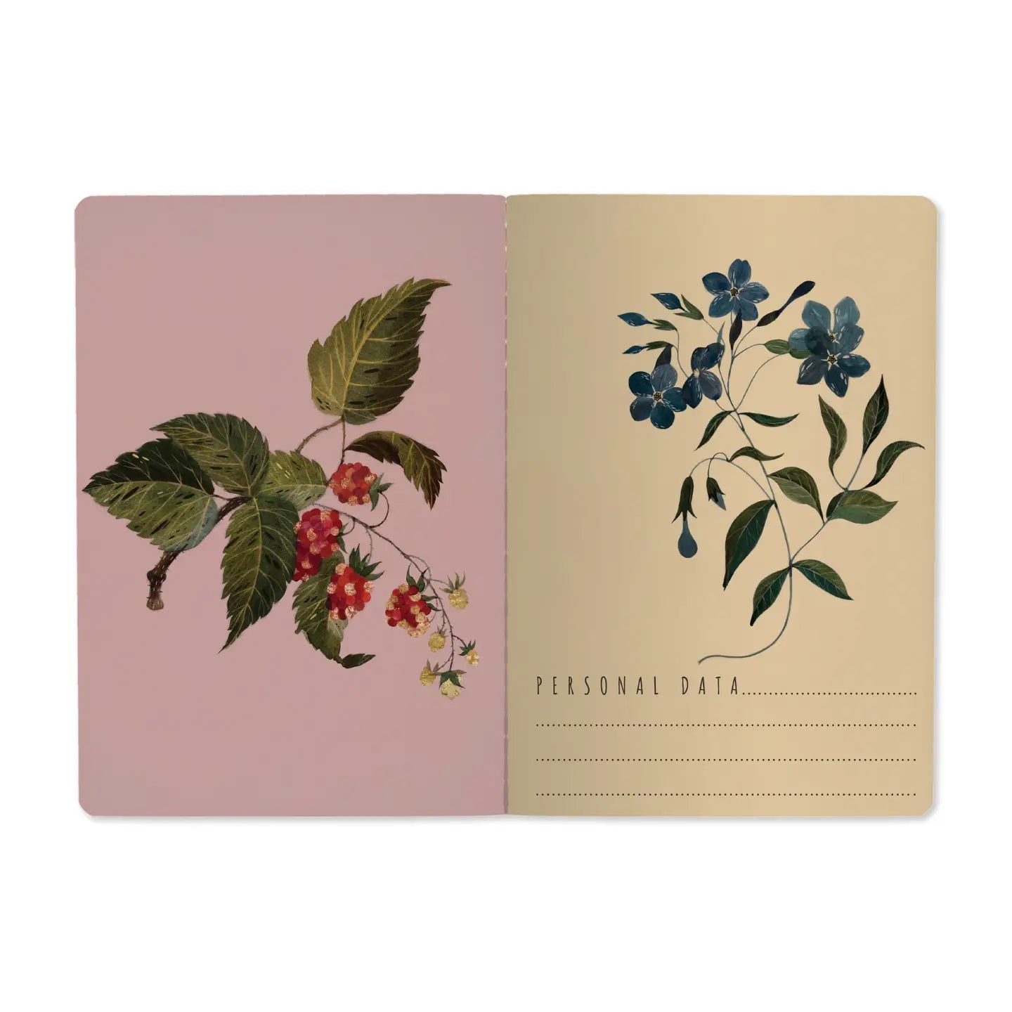 Forest Flowers On White Notebook -