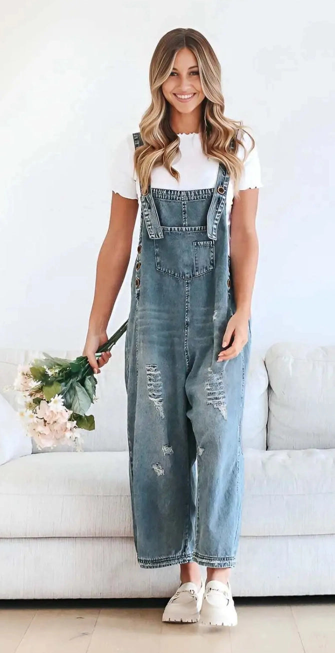Denim Wide Leg Jumper