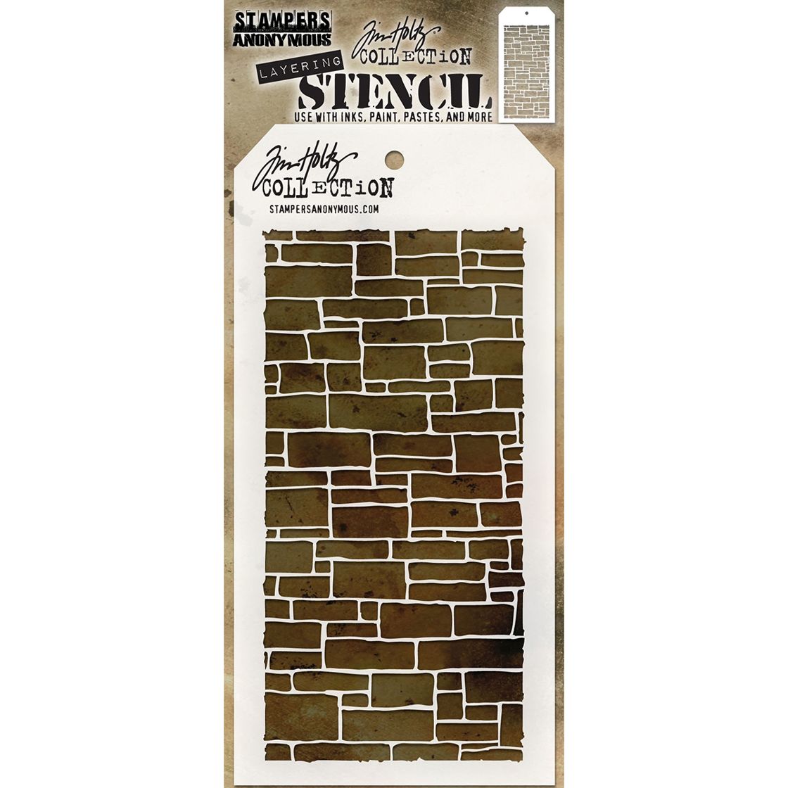 Tim Holtz Layered Stencil 4.125"X8.5" -SLATE