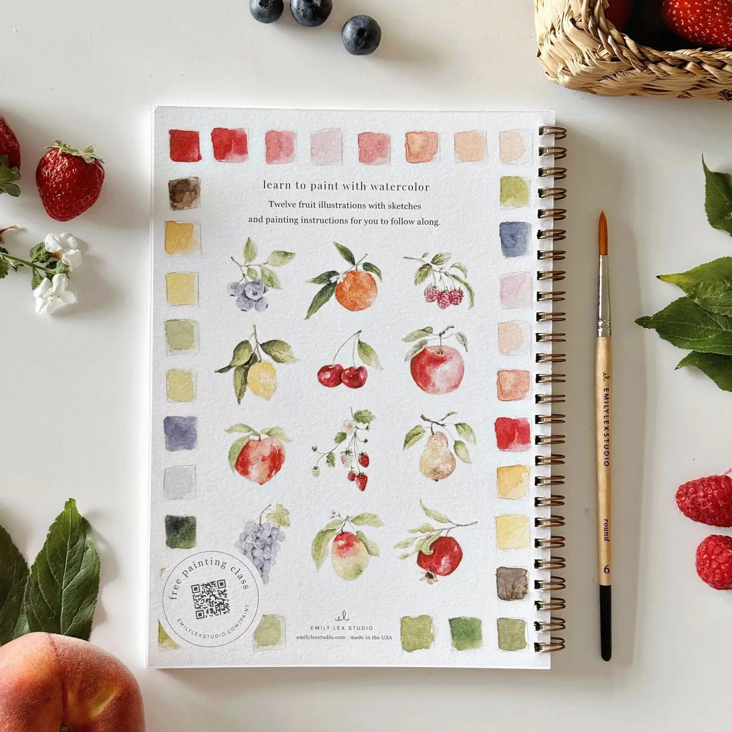 Emily Lex Water Colour Books-FRUIT