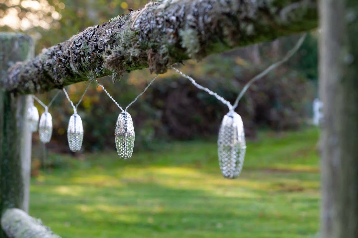 Marrakesh Metal Solar String Light - Silver Star