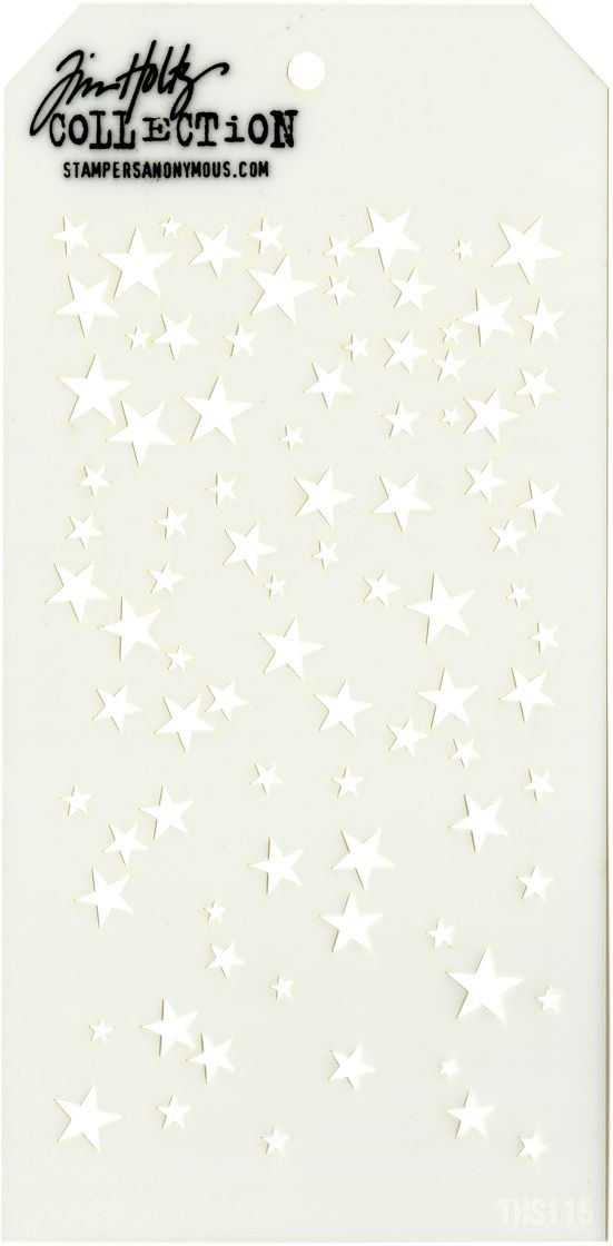 Tim Holtz Layered Stencil 4.125"X8.5"-FALLING STARS