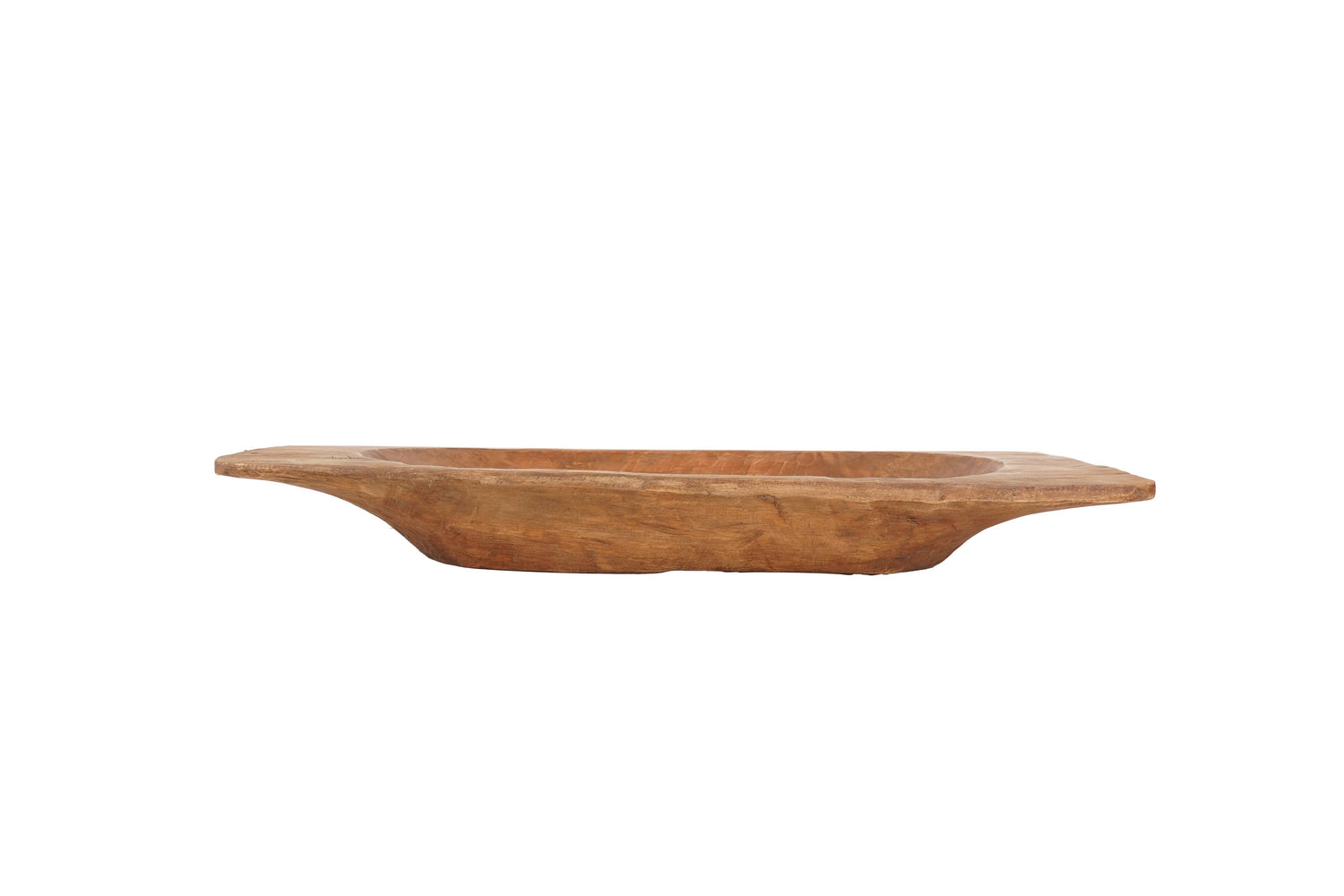 Eurostyle Deep Rustic Dough Bowl-Carved-12x26 inches-Waxed