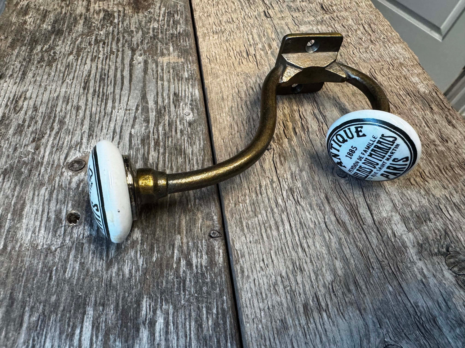 #44 HOOK -ANTIQUE PARIS ENAMEL