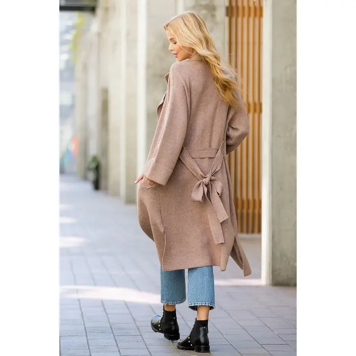 Effortless Knitted Trench Coat