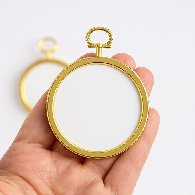 Mini Gold Plastic Ornament Frame
