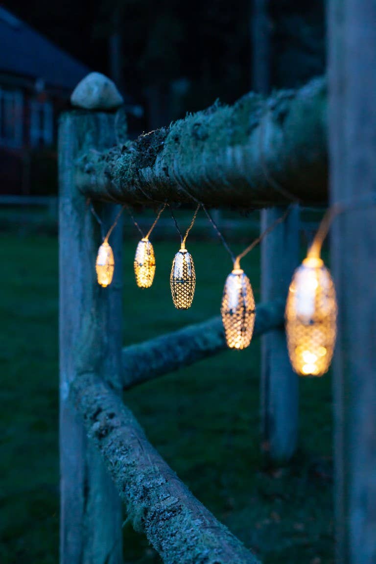 Marrakesh Metal Solar String Light - Silver Star