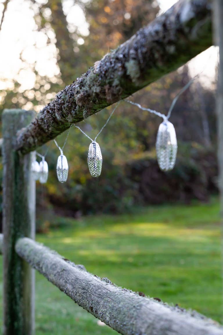 Marrakesh Metal Solar String Light - Silver Star