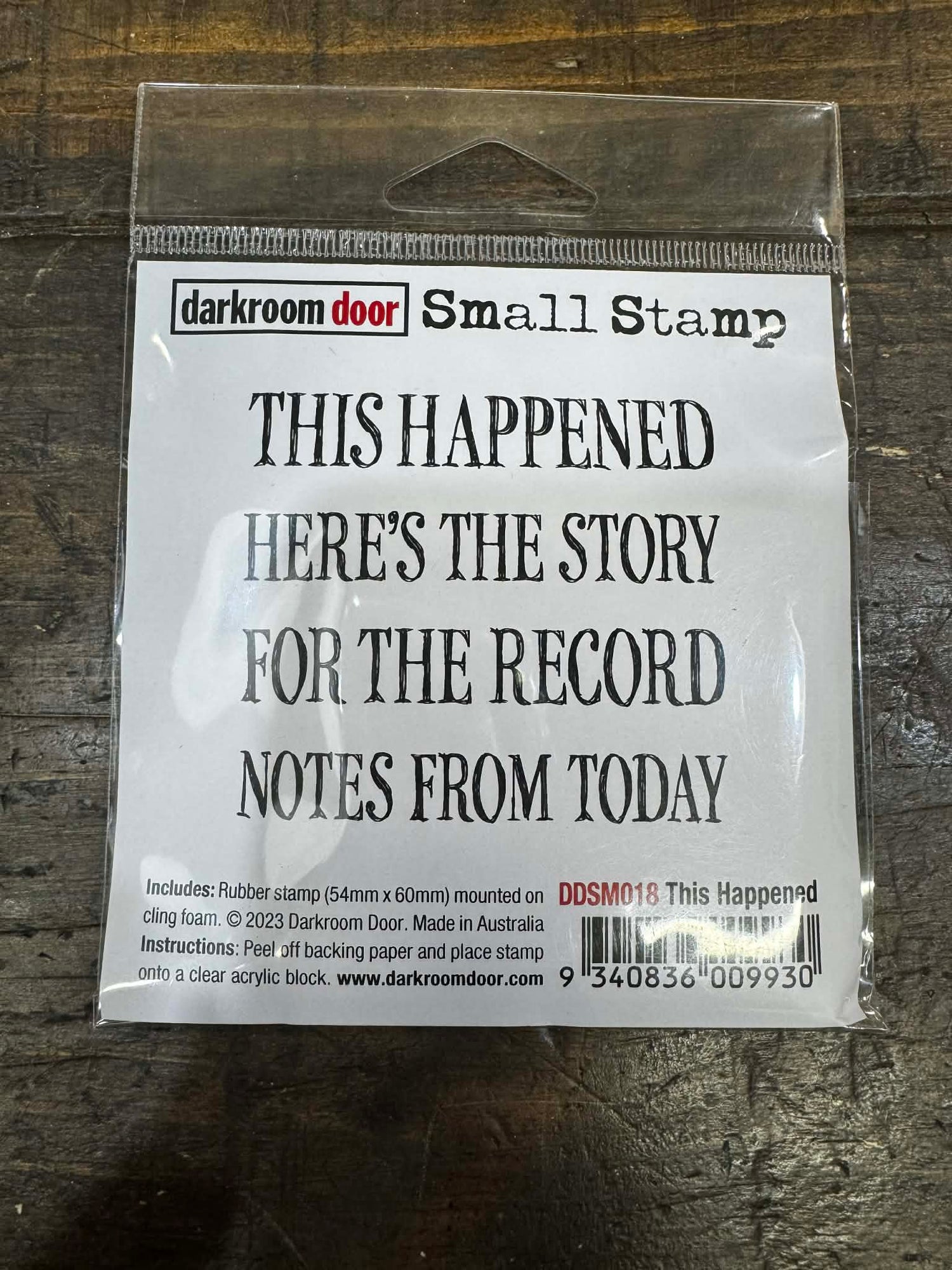 THIS HAPPENED-DARK ROOM DOOR