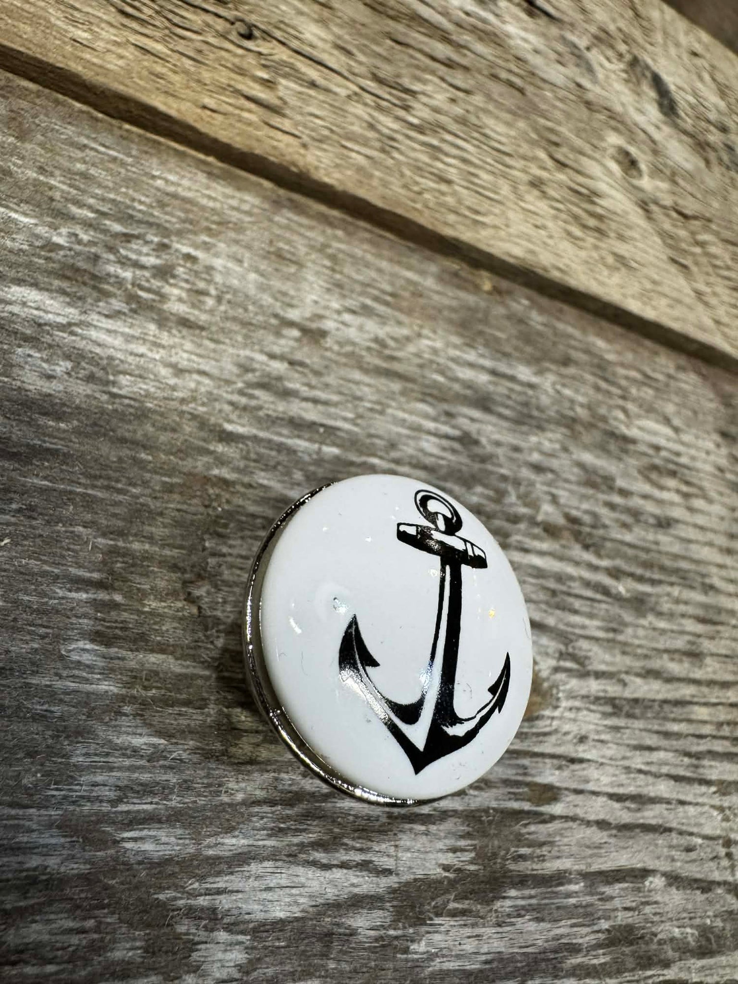 KNOB PORCELAIN WHITE ANCHOR
