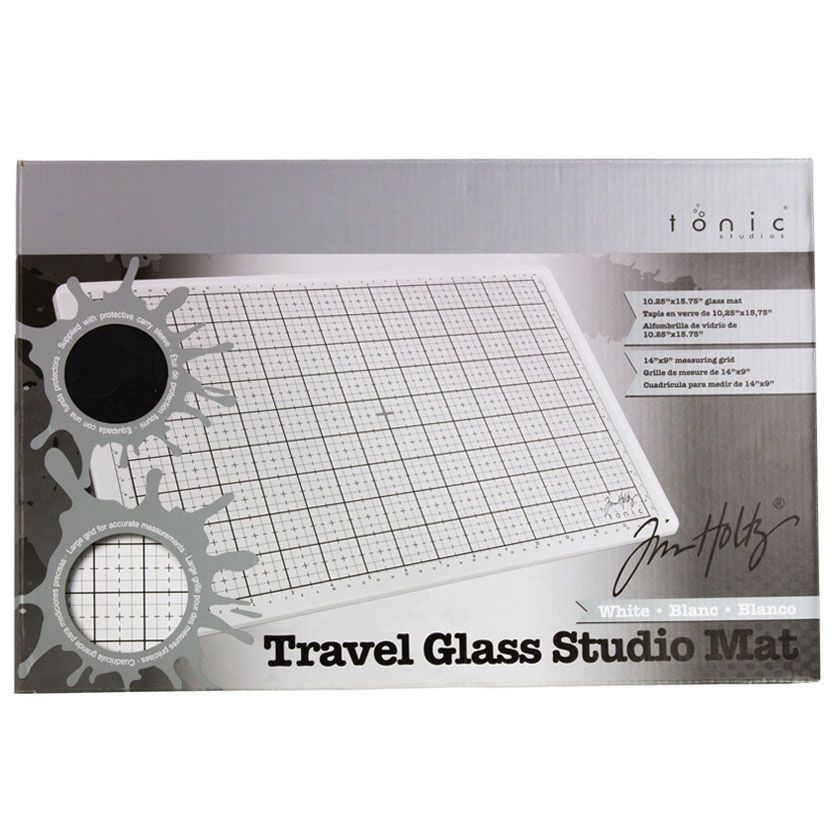Tim Holtz Travel Glass Studio Mat WHITE