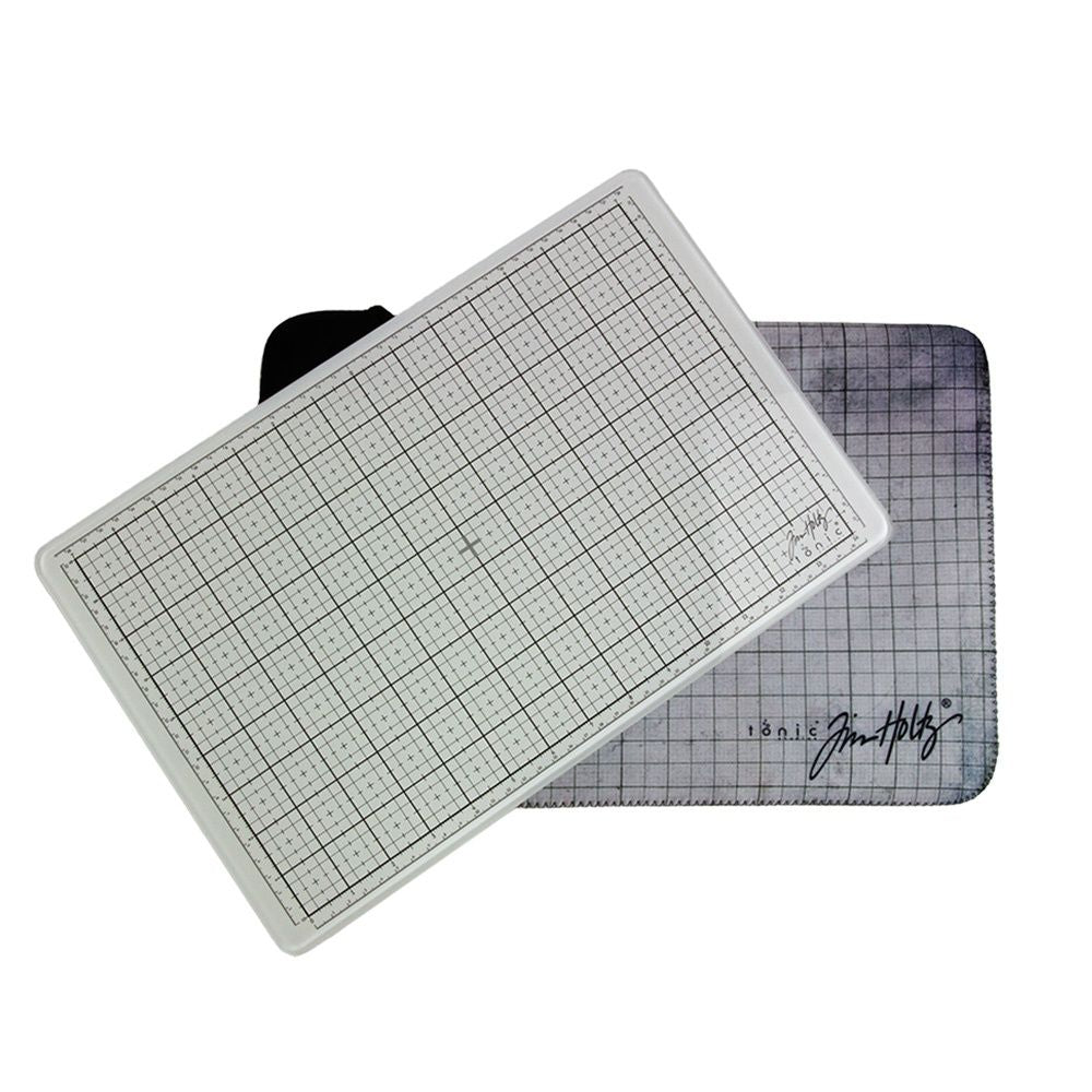 Tim Holtz Travel Glass Studio Mat WHITE