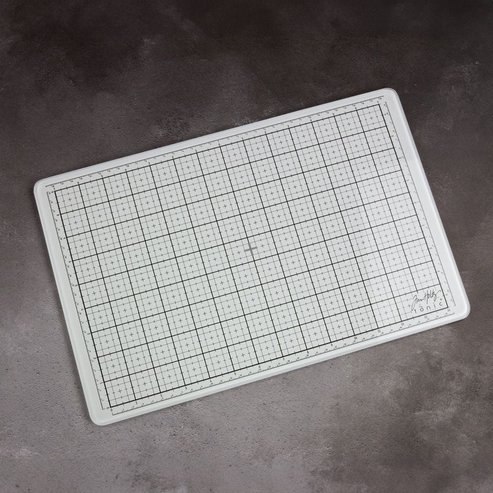Tim Holtz Travel Glass Studio Mat WHITE