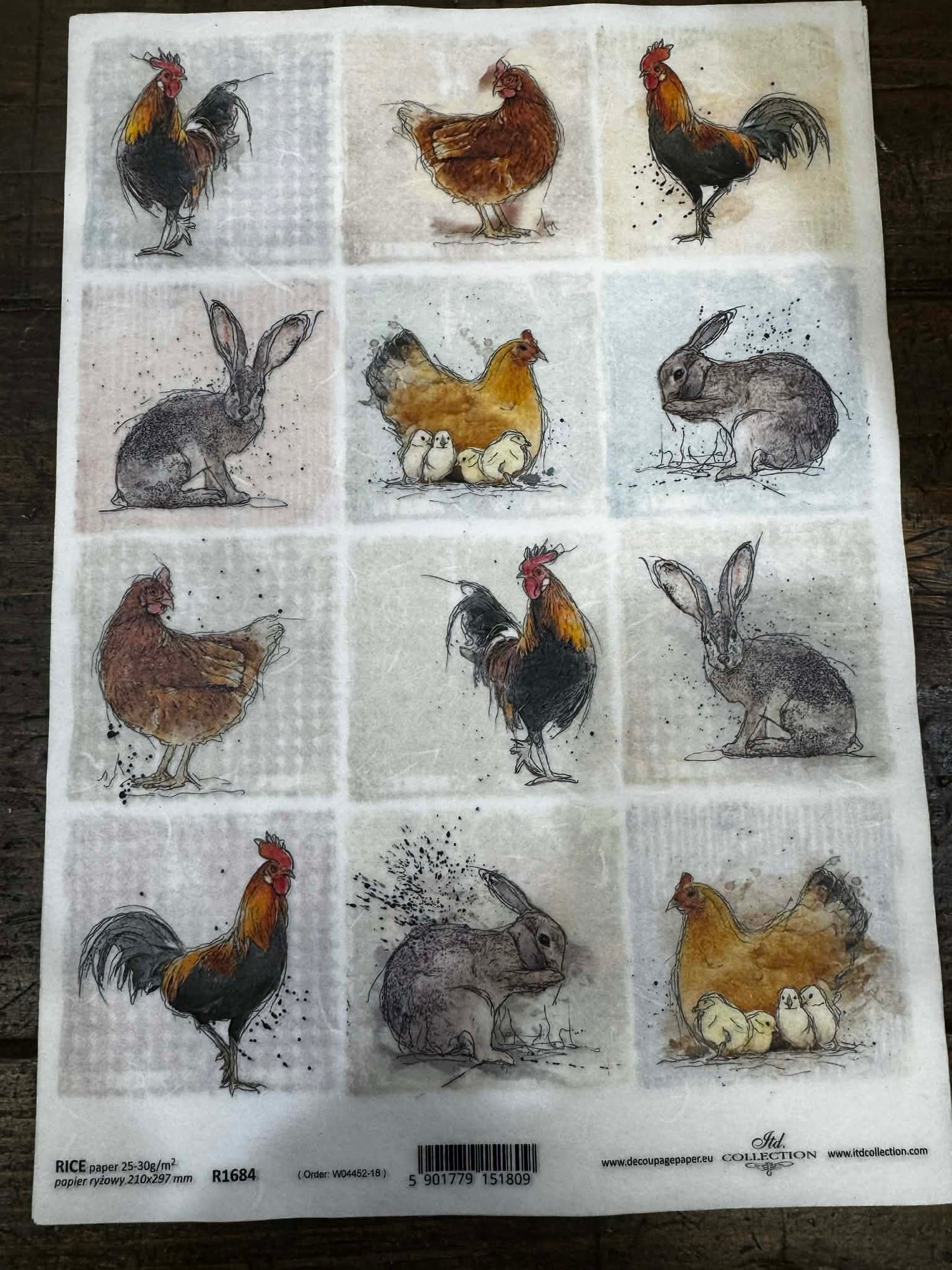 SKETCHED FARM ANIMALS 1684