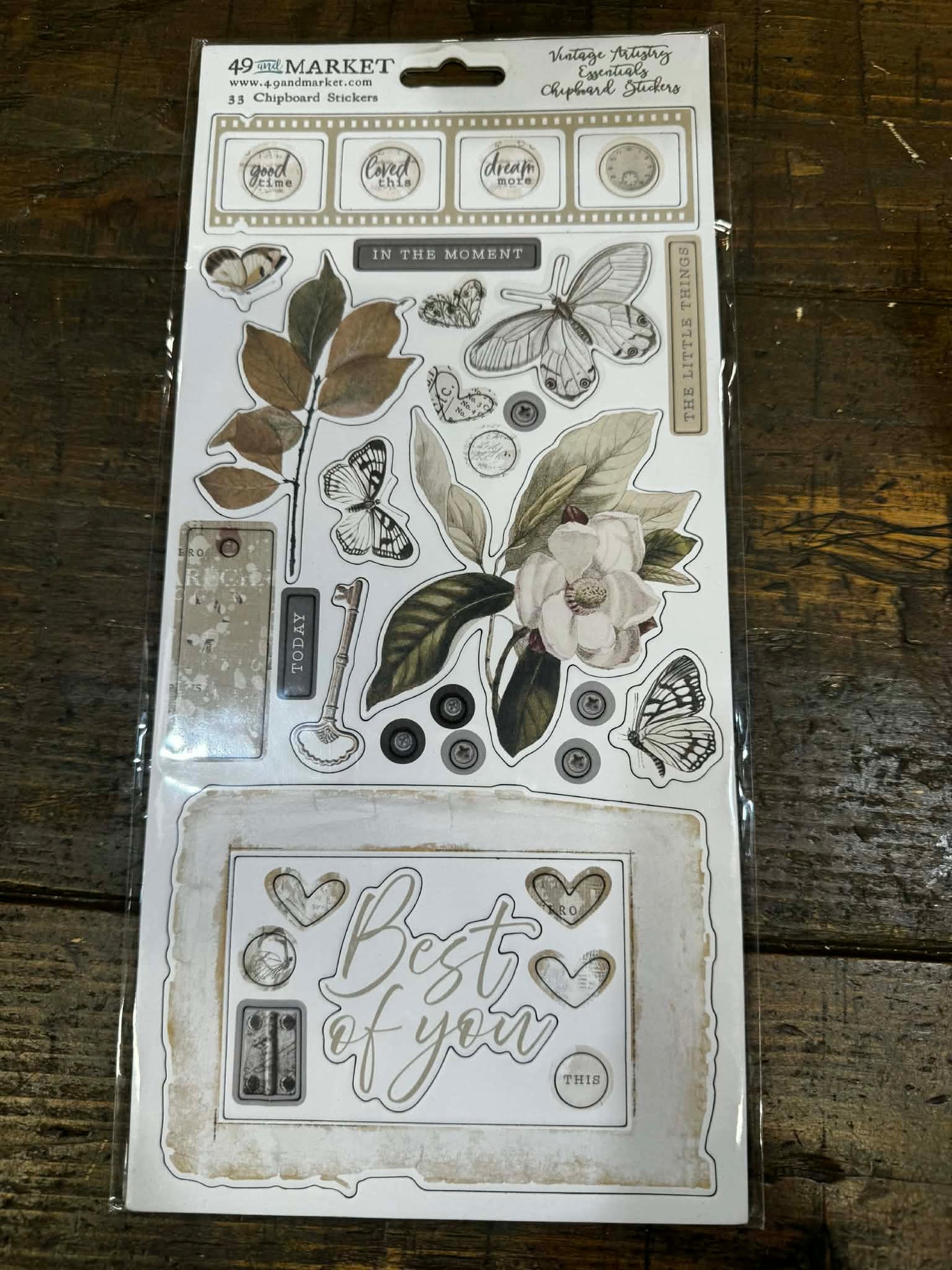 VINTAGE ARTISTRY ESSENTIAL CHIPBOARD STICKERS