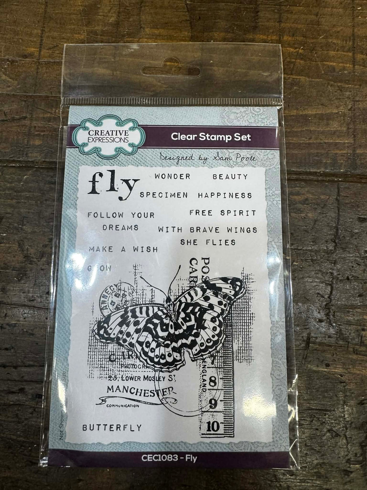 FLY-SAM POOLE CLEAR STAMP SET