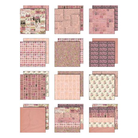 Idea-ology Double- Sided Cardstock 12"X12" 12/Pkg PINK