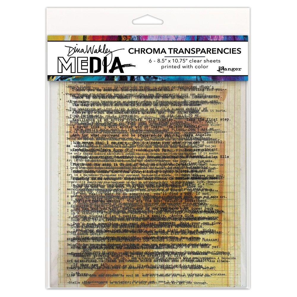 Media Transparencies 8.5"X10.75" 6/Pkg- Dina Wakley