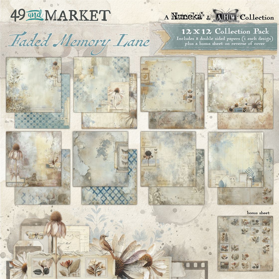 Faded Memory Lane Collection Pack 12"X 12"-49 and Market